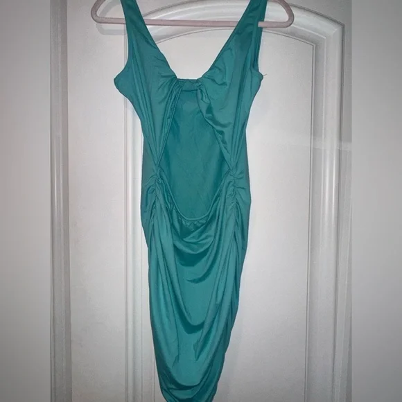 strapless open back dress The Tie-Back Dress in Stretch Linen main image 0